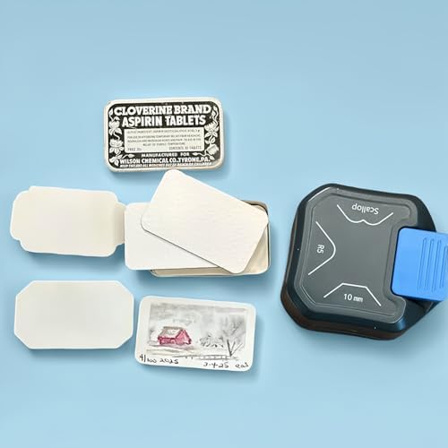 QIQQIKIN Corner Cutter 3 in 1 (R5+10MM+Scallop) Edge Rounder Punch, Paper Corner Punches for Paper Crafts, Picture Photo Clipper Laminating Scrapbook Chomper Business Card Making Junk Journal Supplies - Image 2