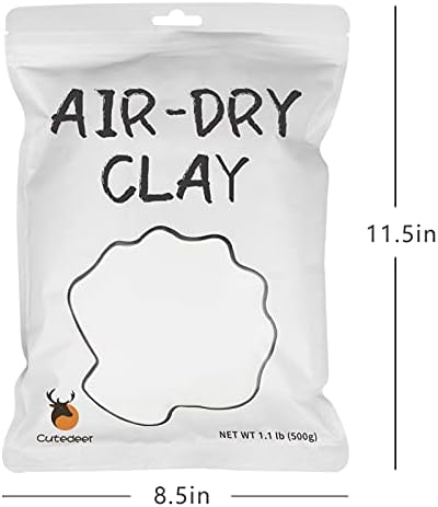 Cutedeer White Air Dry Clay, 3.3lb Foam Modeling Clay, Soft Squishy Molding for Kids Adults, Arts & Crafts Project Slime Supplies(3.3lb - 3 Pack, White) - Image 5