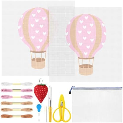XunYee Needlepoint Canvas Kit, Hot Air Balloon by XunYee
