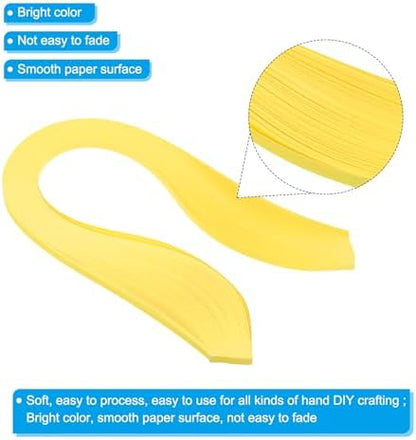 PATIKIL Quilling Strips Paper 600pcs 5mm 39cm Origami Paper Quilling Kits for Art DIY Craft Christmas, Lemon Yellow - Image 3