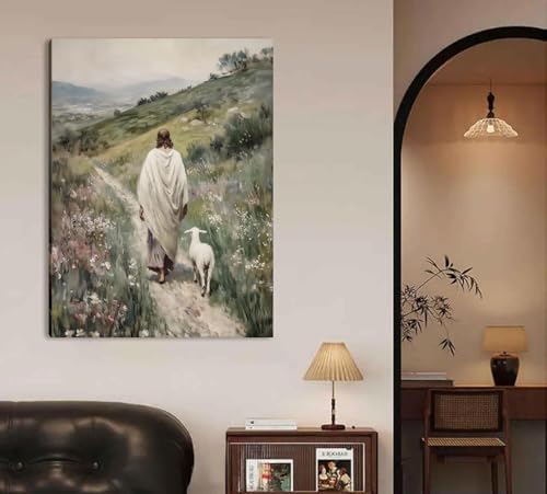 Christianity Paint by Numbers Kit for Adults Framed Canvas, Frameworkless - Image 2