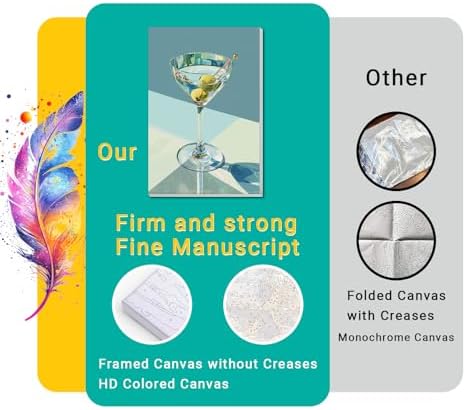 4 Pack Framed Paint by Numbers Kit for Adults Beginner Canvas Painting by Numbers for Adults Cocktail Easy Adult Paint by Number Kits with Frame Cocktails Art Watercolor Painting by Number 8x12 Inch - Image 3