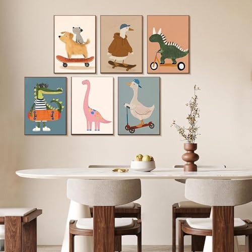 9 Pack Cute Animal Paint by Numbers Kit for Adults Canvas, Frameworkless - Image 4