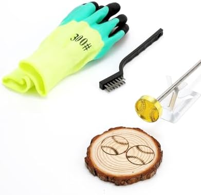 1.5" Baseball Branding Iron, for Wood Hats Leather BBQ & Steak by AIMOADO