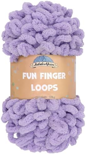 JubileeYarn Fun Finger Loops Yarn - Purple - 1 Skein by BambooMN