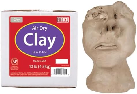 AMACO 4630-3C Air Dry Modeling Clay, 10-Pound, Gray by AMACO