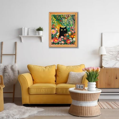 Flowers and Black Cat Paint by Numbers for Adults Beginner 16X20 inch - Image 4