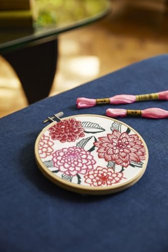 DMC Dahlias Embroidery Kit TB198 - Image 4
