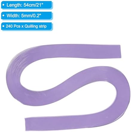 PATIKIL 240pcs Quilling Strips Paper 3/16"(5mm) 21"(54cm) Origami Paper Quilling Strip for Art DIY Hand Craft Christmas, Violet Purple - Image 2