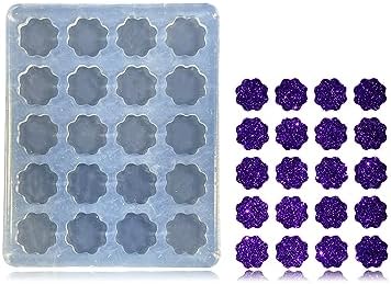 Angel Wings Glossy Mini Flowers Earring Resin Mold Flower Shape Silicone Molds Epoxy Mold for DIY Earrings, Ear Studs, Key Chains, Pendant, Jewelry Making Crafts, Chocolate Cake Mold by AngelWings