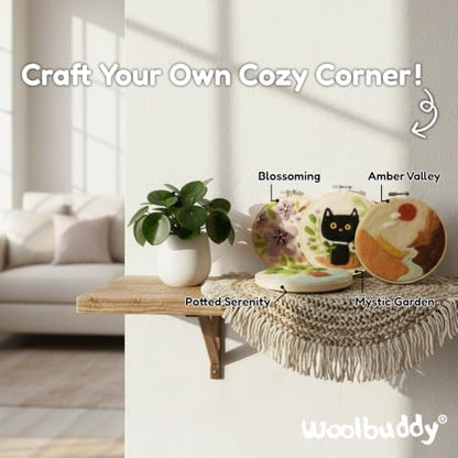 Woolbuddy Wool Painting Felting Hoop Kit (Potted Serenity) for Beginners - Image 5