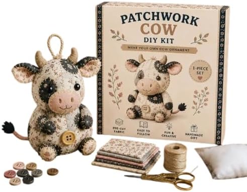 Bydezcon Diys Animal Sewing Set Diys Patchwork Animal Set for Adults Beginners Precuts Floral Fabric Sewing Sets Patchwork by Bydezcon