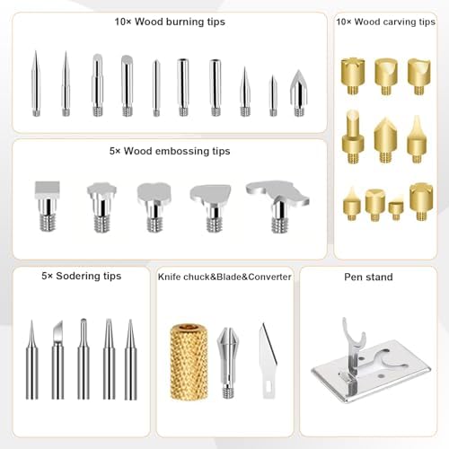 Wood Burning Kit, 2 Set WoodBurning Tool Kit for Beginner Adults - Image 3