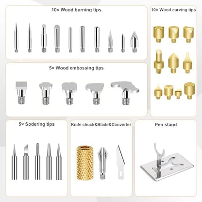 Wood Burning Kit, 2 Set WoodBurning Tool Kit for Beginner Adults - Image 3