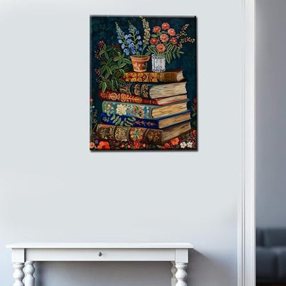 Aihonmin Stack Magic Book Paint by Numbers Kits for Adult Beginners,Boho Style Paint by Numbers Botanical Painting by Numbers Arts Craft Kits Canvas Drawing for Home Without Framed 16''W x 20''H - Image 3
