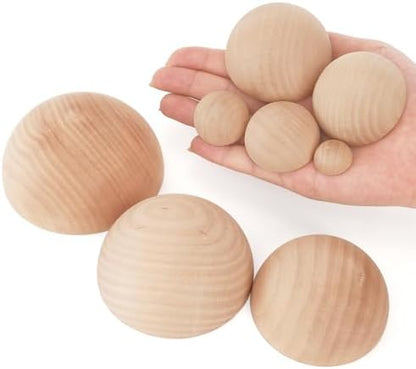 ZENFUN 8 Pcs 8 Sizes Half Round Pottery Tools Set, Wooden Ceramic Top Tool Clay Tools for Making Pottery Bowls and Plates, Wooden Split Balls Half-Round for DIY Crafts - Image 4