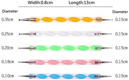 COMIART Ball Styluses Dotting Tool Set for Embossing Pattern Clay Sculpting,Nail Art - Image 3