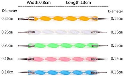 COMIART Ball Styluses Dotting Tool Set for Embossing Pattern Clay Sculpting,Nail Art - Image 3