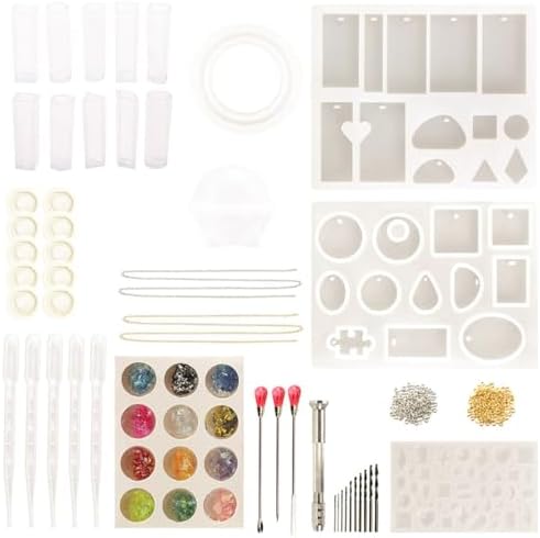 FUNSHOWCASE Resin Silicone Mold Set Bracelet Crystal Orb for Jewelry Making Pendant Necklace Keychain Lot 158-Count - Image 4