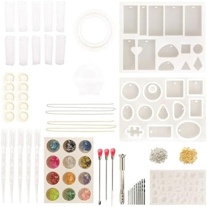 FUNSHOWCASE Resin Silicone Mold Set Bracelet Crystal Orb for Jewelry Making Pendant Necklace Keychain Lot 158-Count - Image 4
