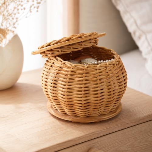 PEDDIG SHOP DIY Basket Weaving Kit with Lid – Complete Rattan Craft Set for Adults & Teens 12+, Handmade Lidded Storage Basket Making Kit with Step-by-Step Instructions - Image 5