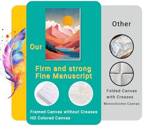 4 Pack Framed Paint by Numbers Kit for Adults Beginner Canvas Painting by Numbers for Adults Landscape Easy Adult Paint by Number Kits with Frame Mountain Watercolor Painting by Number 8x12 Inch - Image 3