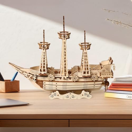 3D Wooden Puzzles for Adults, DIY Ship Model Building Kit - Image 6