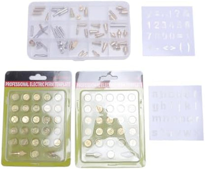 110 Piece Wood Burning Tip Set with Brass Alphabet Number Stencils for Embossing Carving DIY Crafts, Compatible with Pyrography Tools for Adults and Beginners - Image 5