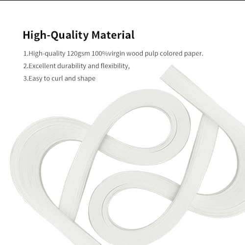 Acoeitl Quilling Paper Strips 240 Strips Ivory White Paper Quilling Set Width 5mm Length 53cm Quilling Supplies DIY Quilling Paper Quilling Art Strip for Crafts (2 Pack) - Image 4