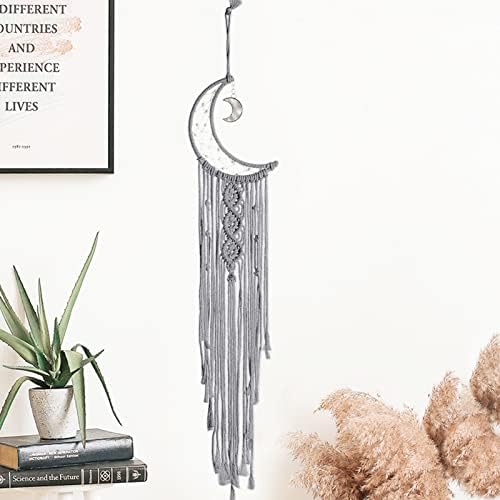 JeogYong Macrame Kit, DIY Moon Dream Catcher Macrame Kits for Kids & Adults Beginners, Includes Metal Hoop Rings Macrame Cord or More Craft Supplies and Materials for Bohemian Wall Decor Dreamcatcher - Image 3