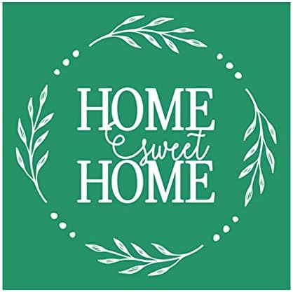 JAJADO Silk Screen Stencils Home Sweet Home Adhesive Stencils Reusable Chalk Mesh Transfers Screen Printing Stencils for Painting on Wood, T-Shirt, Front Porch Sign, DIY Home Christmas Decoration by JAJADO