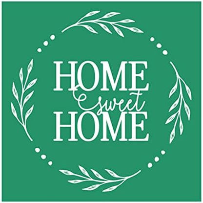 JAJADO Silk Screen Stencils Home Sweet Home Adhesive Stencils Reusable Chalk Mesh Transfers Screen Printing Stencils for Painting on Wood, T-Shirt, Front Porch Sign, DIY Home Christmas Decoration by JAJADO