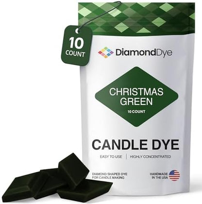 Christmas Green Candle Dye Chips, Soy & Paraffin Candle Making, 10 Pack by Reddig-globyDiamondDye