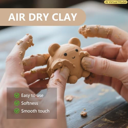 VIBRATITE 10LB Air Dry Clay, Yellow Modeling Clay for Pottery & Sculpting - Image 2