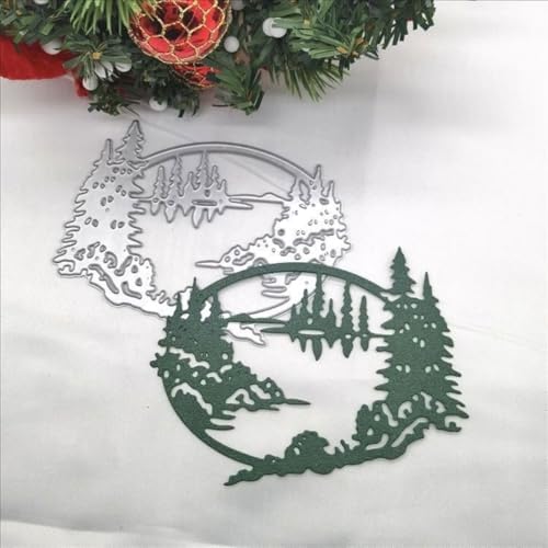 Scrapbooking Die-Cuts, Christmas Metal Cutting Dies for Card Making, Paper Craft Punch Template, Background Embossing Stencils, DIY Album Décor(Christmas Forest-10.2x7.8cm) - Image 3