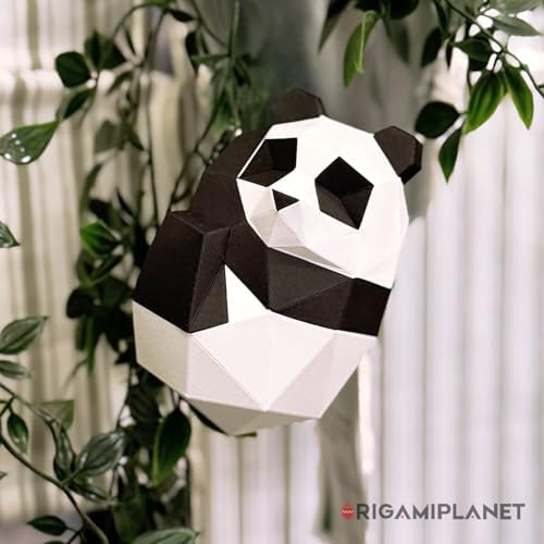 3D Panda Tuan Tuan Origami Paper Craft Kit, Fun DIY Pre-Cut 3D Paper Art Model for Teens & Adults, Easy Handmade Animal Figurine Sculpture Gift Set for Bookshelf Decoration - Image 4