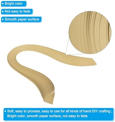 PATIKIL 240pcs Quilling Strips Paper, 3mm x 39cm Origami Paper Quilling Kits for Adults Beginner Art DIY Craft Christmas, Light Coffee - Image 3
