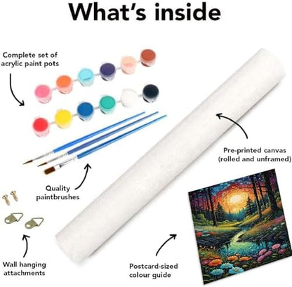 NEGEKFKX Landscape Paint by Numbers Kit for Adults Beginner,Aurora Easy Adult Paint by Number Kits on Canvas DIY Painting for Beginners Art by Numbers for Home Wall Decor 16x20 Inch - Image 6