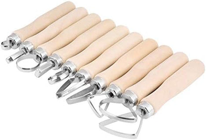 Akozon Pottery Tools Clay Sculpture Tool Set JR2-10/ 10Pcs DIY Wax Carving Pottery Shapers Tools Clay Sculpting Tools Set Accessories - Image 2