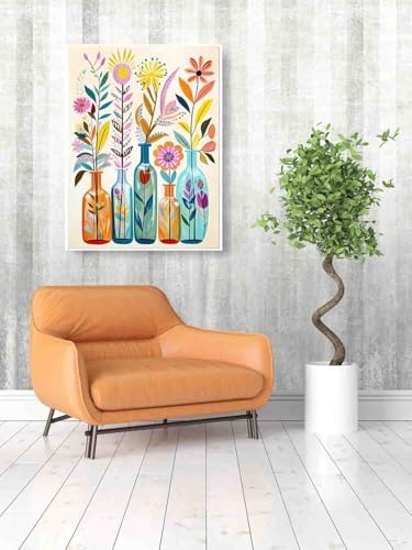 DYAIANGMU Flower Stamped Cross Stitch Kit for Adults 15.7x11.8 inches - Image 3