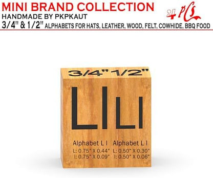 4Pcs Letters Branding Iron for Wood, Leather Branding Stamp (L l) - Image 2