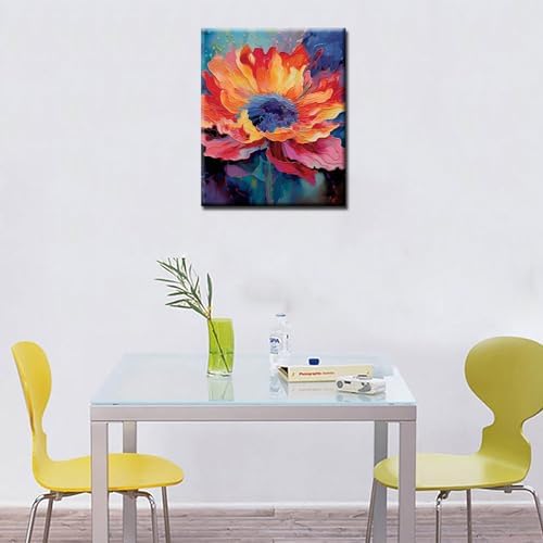 Sacred Peony Flower Paint by Number for Adult, Graffiti Painting by Number Kits On Canvas，DIY Oil Painting Acrylic Paints Painting,Living Room Decoration(Without Frame) - Image 4
