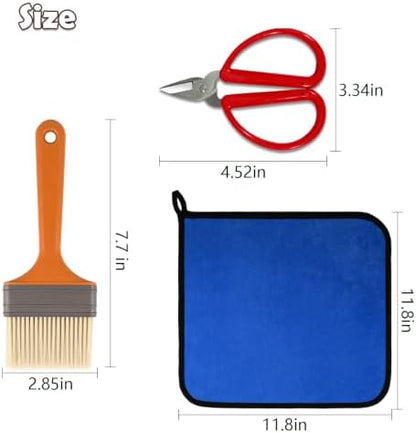 Sakolla 24 Pcs Resin Casting Tools Set - Include Sand Papers, Polishing Blocks, Polishing Cloth, Round File, Semicircular File, Flat File and Scissors for Polishing Epoxy Resin Jewelry Making Supplies - Image 5