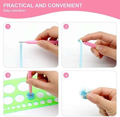 KITANIS 9 Pieces Multifunctional Slotted Quilling Tool and Supplies Kit Ergonomic for Beginner, Advanced Quiller, DIY, Handcraft, Scrapbooking, Card Making, Bookbinding and Origami - Image 4