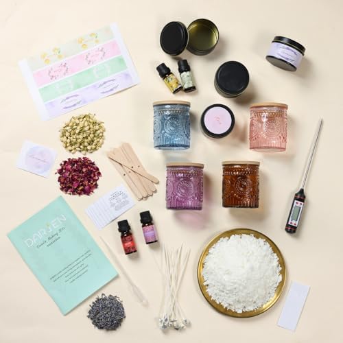 DARJEN Candle Making Kit for Adults, 8 Jars & Tins Soy Wax Scented DIY Set - Image 3