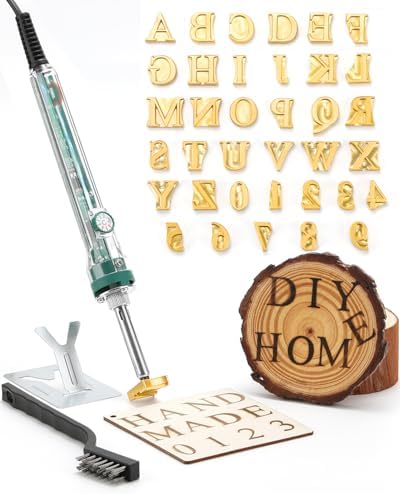 5/8" Wood Burning Letter Kit, 36Pcs Alphabet and Number Branding Iron by Arokimi