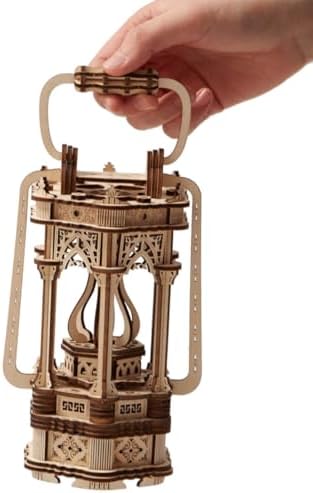 3D Wooden Puzzles for Adults 145pcs LED Light Vintage Lantern DIY Wooden Assembly Kit for Teens Home Decor - Image 4