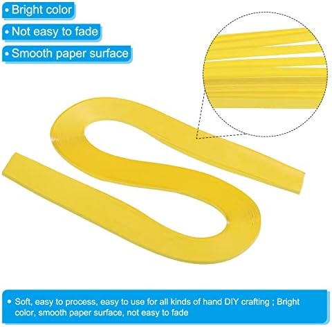 PATIKIL Quilling Strips Paper 120pcs 1/8"(3mm) 54cm Origami Paper Quilling Strip for Art DIY Hand Craft Christmas Lemon Yellow - Image 3