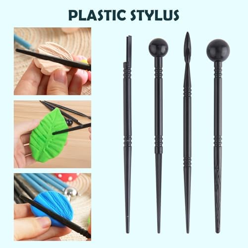 Thyrflen 18PCS Silicone Clay Sculpting Tools, Silicone Painting Brushes Kit, Clay Shaper Tool for Nail Art, Dotting, Shaping, Modeling, Air Dry Clay, Pottery, Ceramics, Polymer Clay, Crafts Supplies - Image 5