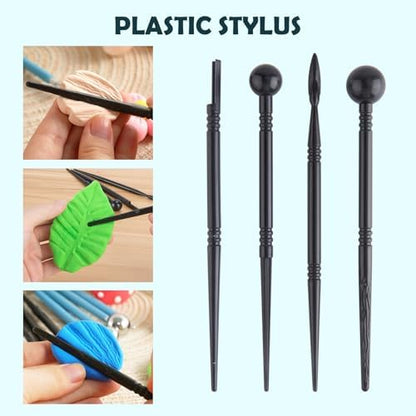 Thyrflen 18PCS Silicone Clay Sculpting Tools, Silicone Painting Brushes Kit, Clay Shaper Tool for Nail Art, Dotting, Shaping, Modeling, Air Dry Clay, Pottery, Ceramics, Polymer Clay, Crafts Supplies - Image 5